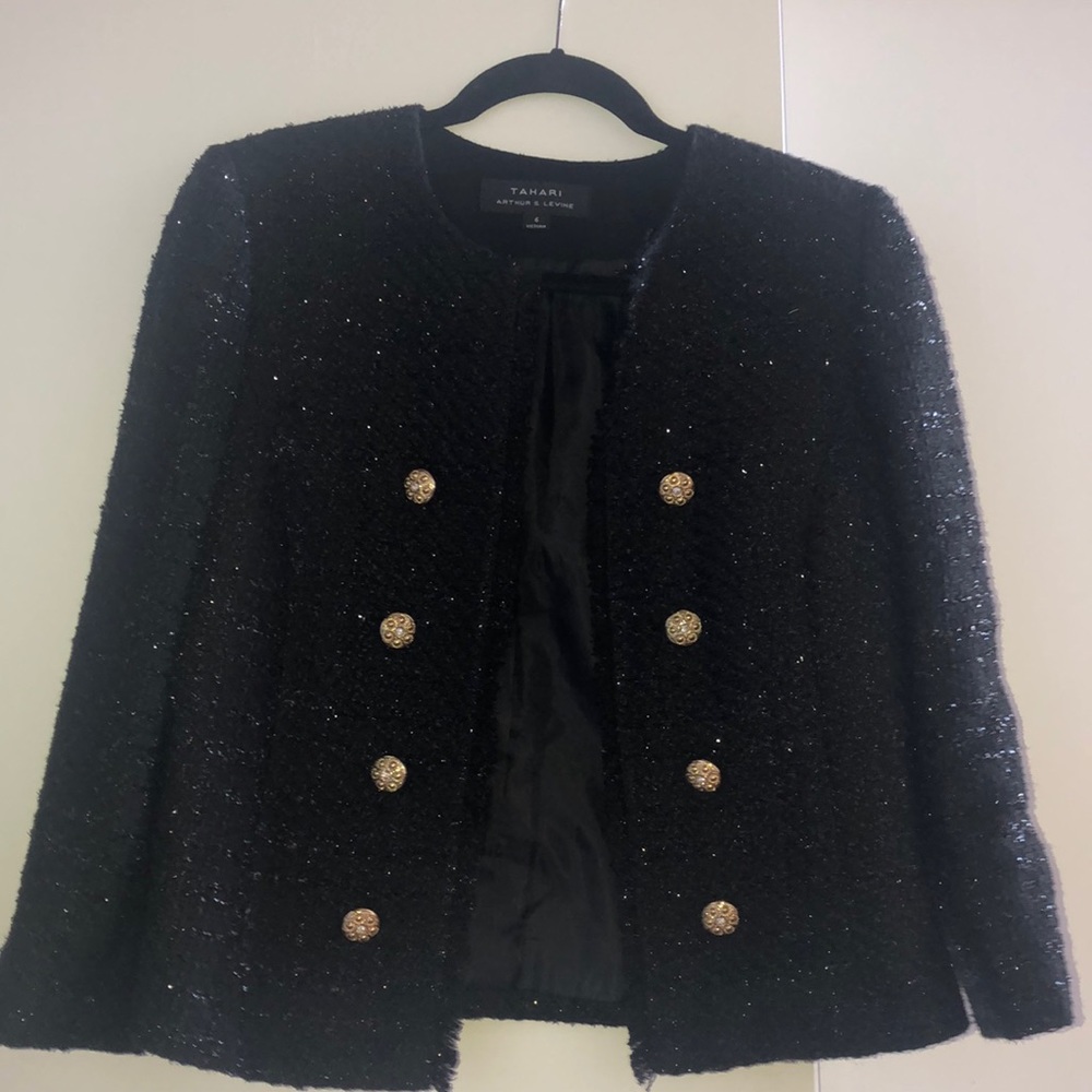 Tahari Black shimmery jacket